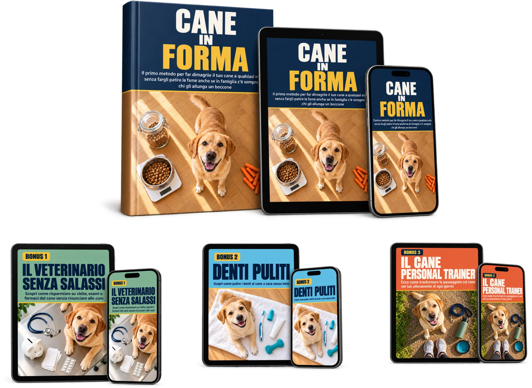 Il pacchetto completo: la guida Cane in Forma e i tre bonus